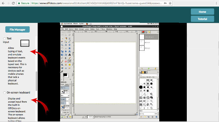 OffiDocs espace virtuel linux en ligne pour exécuter l'application Linux en utilisant un webbrowser à partir d'un ordinateur de bureau