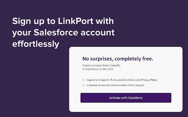 Free LinkedIn to Salesforce importer  from Chrome web store to be run with OffiDocs Chromium online