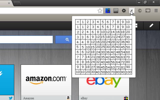 Multiplication Table  from Chrome web store to be run with OffiDocs Chromium online