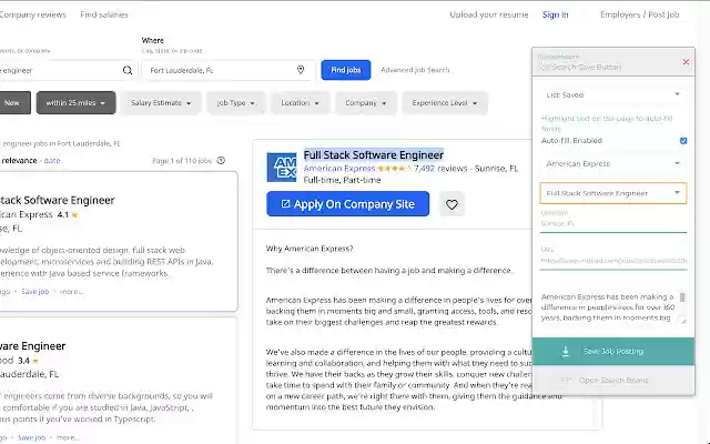 Careerscore: Job Search Save Button  from Chrome web store to be run with OffiDocs Chromium online