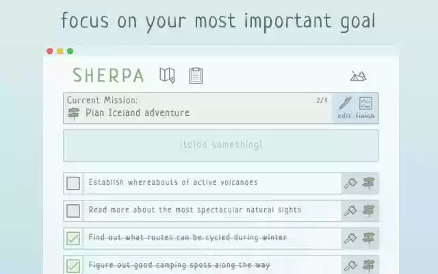Sherpa Todo App  from Chrome web store to be run with OffiDocs Chromium online