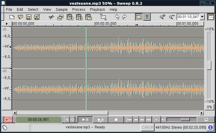 تصویر رابط نرم افزار Sweep System