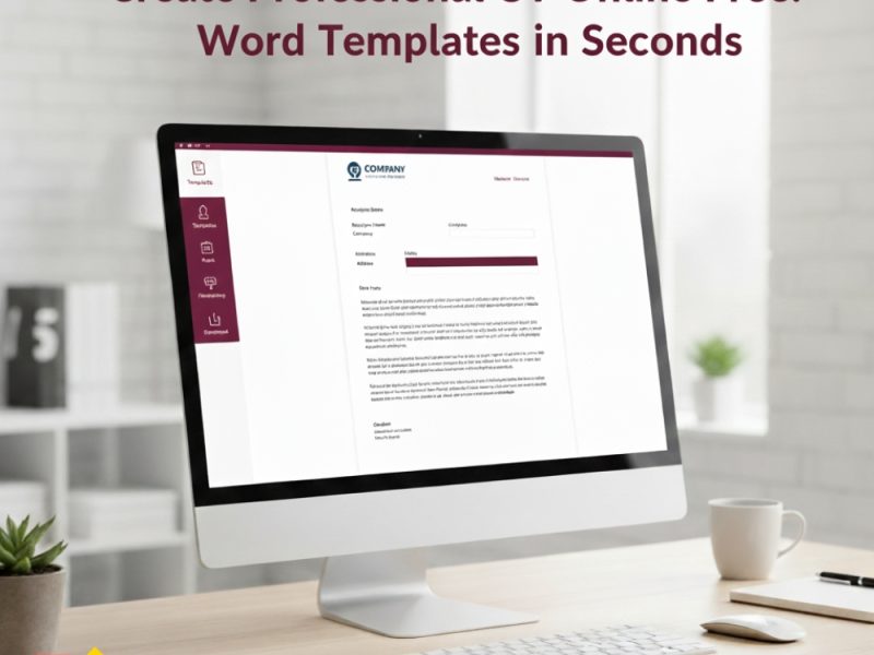 "Create Professional CV Online with a free Word template"