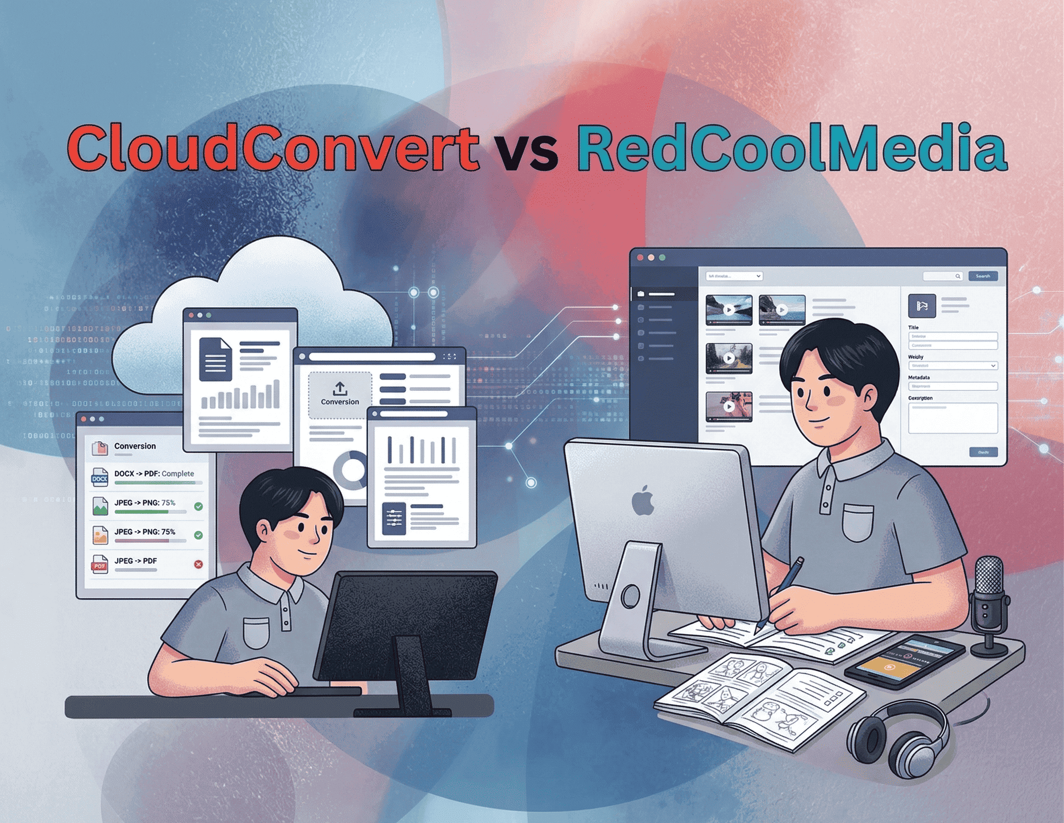 Looking for a quick video conversion online without signing up? We compare CloudConvert vs Redcoolmedia to see which is best for speed, simplicity, and features. Find the right tool for your workflow today!