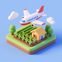 icon_agriculture_airplane_3d_isometric icon preview