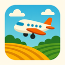icon_agriculture_airplane_cartoon icon preview