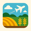 icon_agriculture_airplane_flat_design icon preview