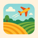 icon_agriculture_airplane_flat_pastel icon preview