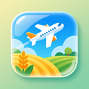 icon_agriculture_airplane_glassy icon preview