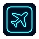 icon_agriculture_airplane_neon icon preview