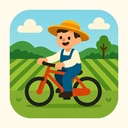 icon_agriculture_bicycle_cartoon icon preview