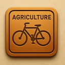icon_agriculture_bicycle_embossed icon preview