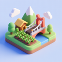 icon_agriculture_bridge_3d_isometric icon preview