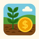 icon_agriculture_coin_flat_design icon preview