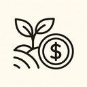 icon_agriculture_coin_minimal_outline icon preview