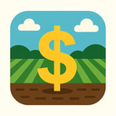 icon_agriculture_dollar_sign_flat_design icon preview