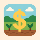 icon_agriculture_dollar_sign_flat_pastel icon preview
