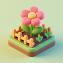 icon_agriculture_flower_3d_isometric icon preview