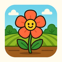 icon_agriculture_flower_cartoon icon preview