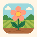 icon_agriculture_flower_flat_pastel icon preview
