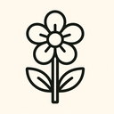 icon_agriculture_flower_line_art icon preview