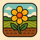icon_agriculture_flower_retro icon preview