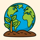 icon_agriculture_globe_cartoon icon preview