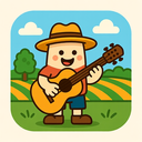 icon_agriculture_guitar_cartoon icon preview