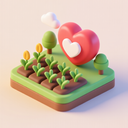 icon_agriculture_heart_3d_isometric icon preview