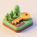 icon_agriculture_key_3d_isometric icon preview