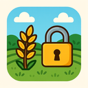 icon_agriculture_lock_cartoon icon preview