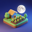 icon_agriculture_moon_3d_isometric icon preview