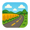 icon_agriculture_road_cartoon icon preview