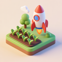 icon_agriculture_rocket_3d_isometric icon preview