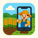 icon_agriculture_smartphone_cartoon icon preview