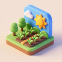 icon_agriculture_sun_3d_isometric icon preview