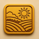 icon_agriculture_sun_embossed icon preview