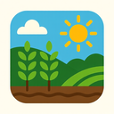 icon_agriculture_sun_flat_design icon preview