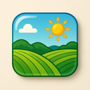 icon_agriculture_sun_glassy icon preview