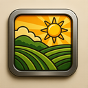 icon_agriculture_sun_metallic icon preview