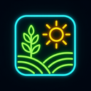 icon_agriculture_sun_neon icon preview