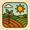 icon_agriculture_sun_retro icon preview