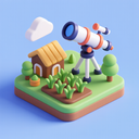 icon_agriculture_telescope_3d_isometric icon preview