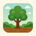 icon_agriculture_tree_flat_design icon preview
