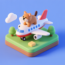 icon_animals_airplane_3d_isometric icon preview
