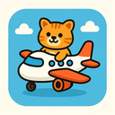 icon_animals_airplane_cartoon icon preview