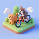 icon_animals_bicycle_3d_isometric icon preview