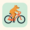 icon_animals_bicycle_flat_pastel icon preview