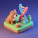 icon_animals_dna_strand_3d_isometric icon preview