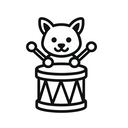 icon_animals_drum_monochrome icon preview